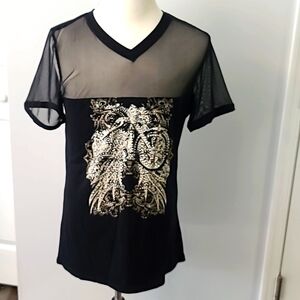 Sexy Black biker top 3x